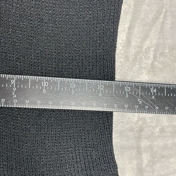 VTG St John Dress Size S Black Santana Knit Midi Dog Show Victorian Old Money - Picture 10 of 14